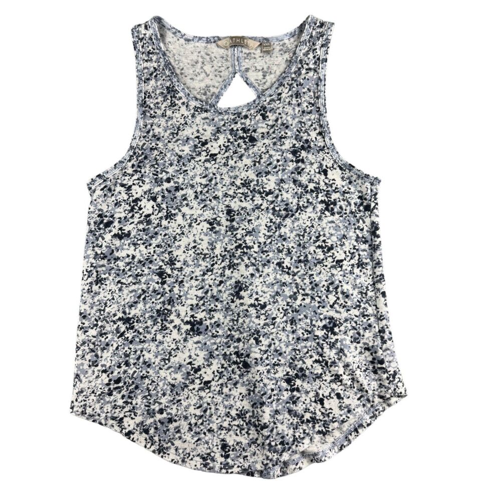 Athleta Top Womens Extra Extra Small Blue Sleeveless Abstract Printed Racerback